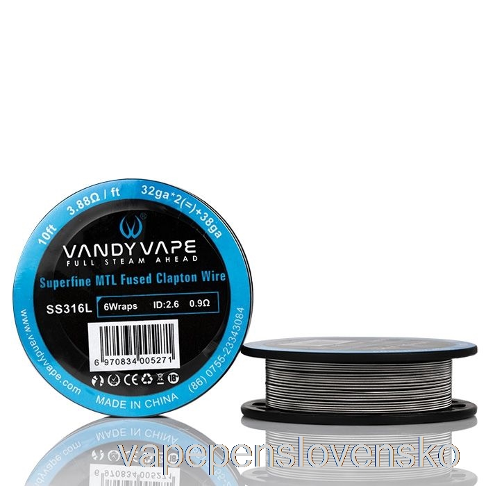 Vandy Vape Superfine Mtl Drôtené Cievky - 10 Stôp 3,88 Ohm Ss Fused Clapton Wire Vape Shop Bratislava